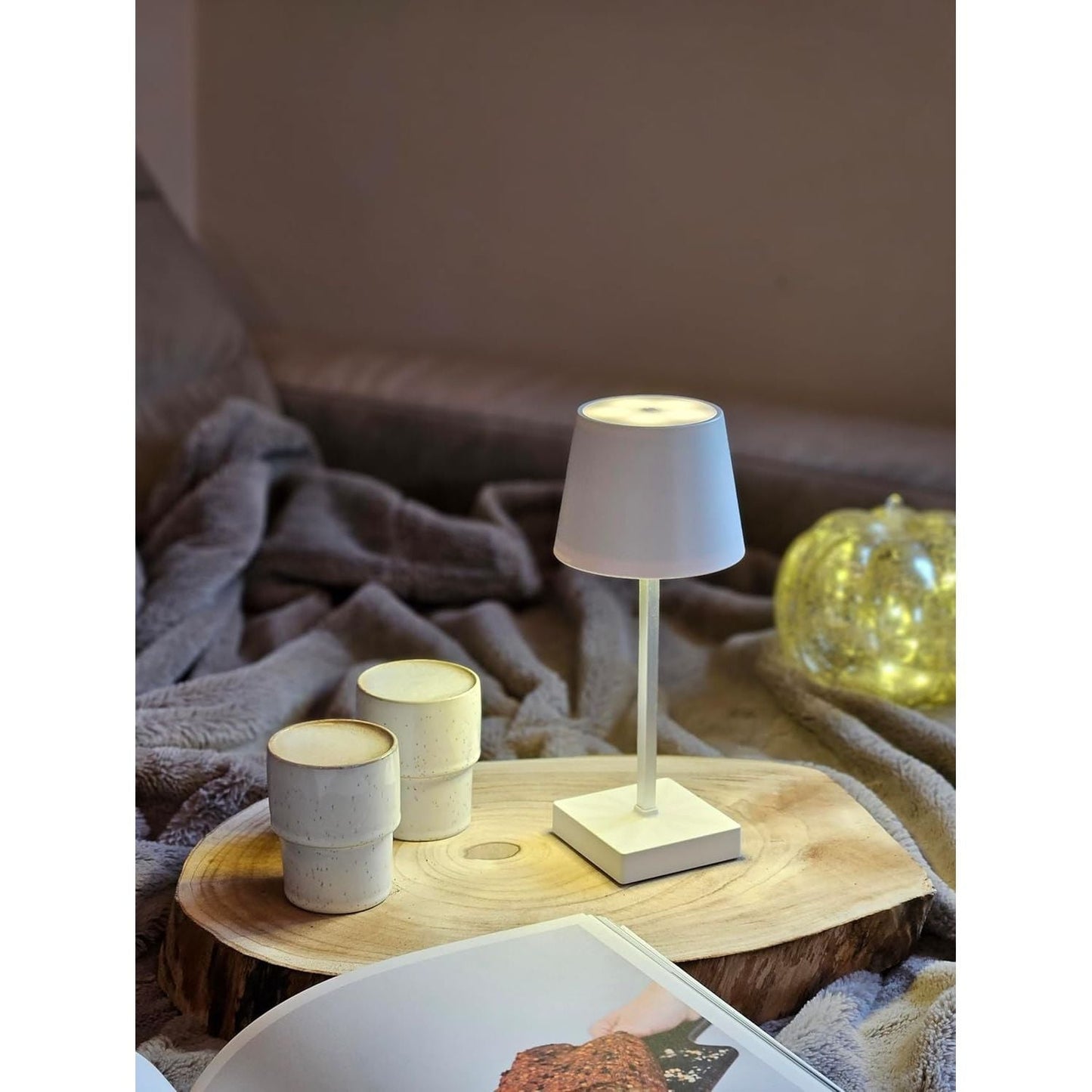 Lampe LED ohne Kabel Touch Tischleuchte Tischlampe Leuchte kabellos dimmbar