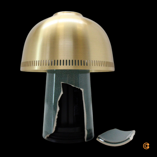 B-stock & Tradition LED borðlampi SH8 endurhlaðanlegur lampi Raku keramikfótur Sjá texta/myndir