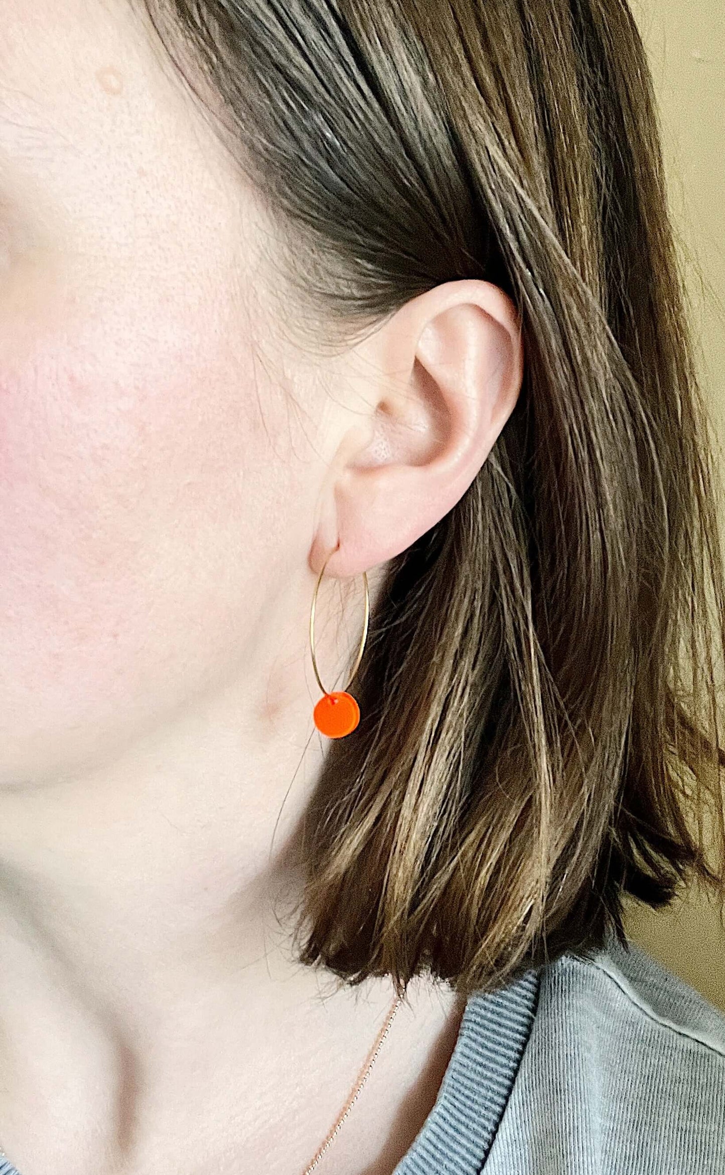 Königsblau Dots Hoops aus Edelstahl