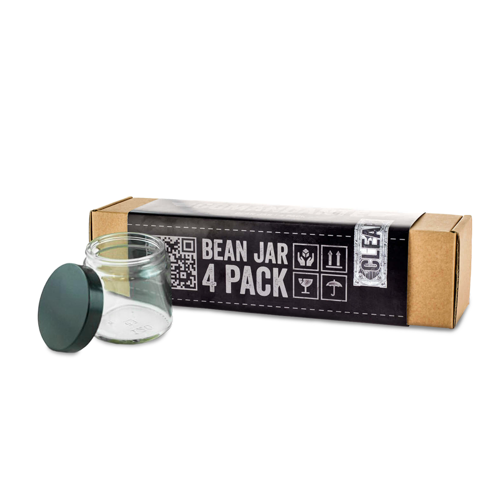 Comandante Bean Jar Set – 4 Transparent Coffee Storage Jars