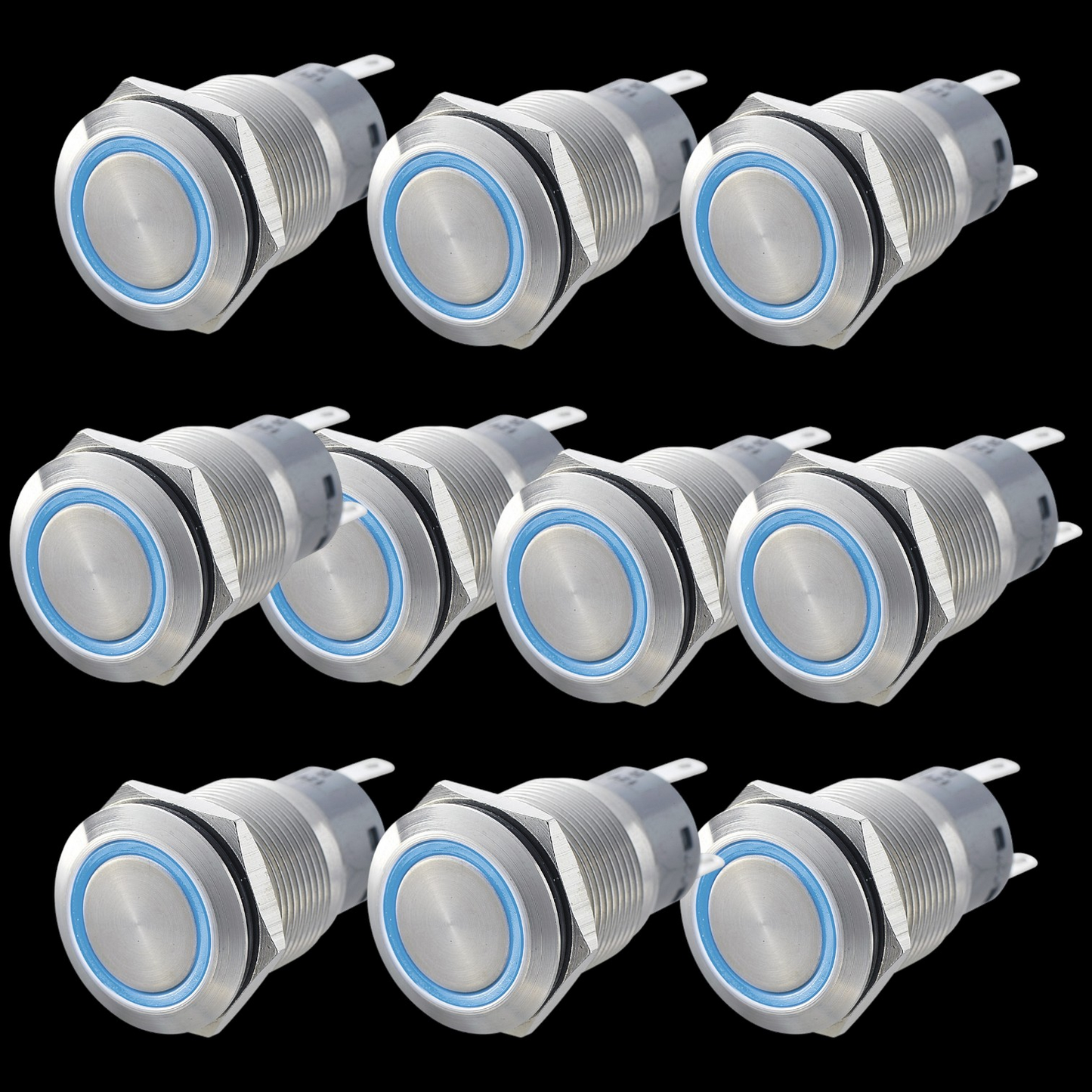 B-Ware Tru Components Vandalismusgeschützter Druckschalter 250 V/Ac 5 A 10 Stück