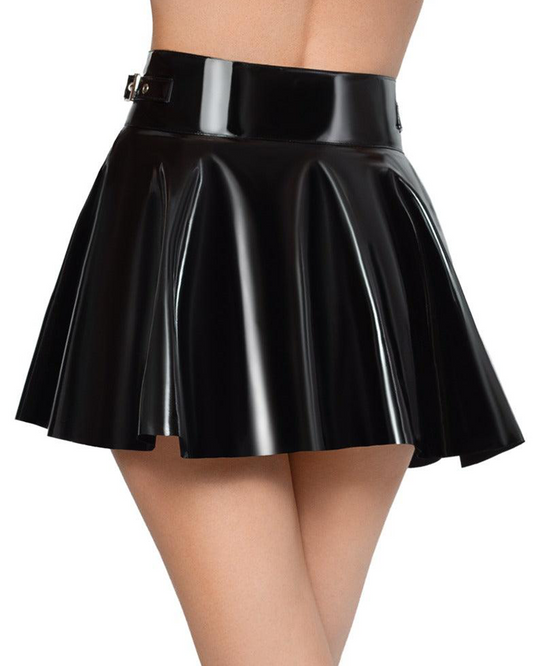 Black Vinyl Skirt