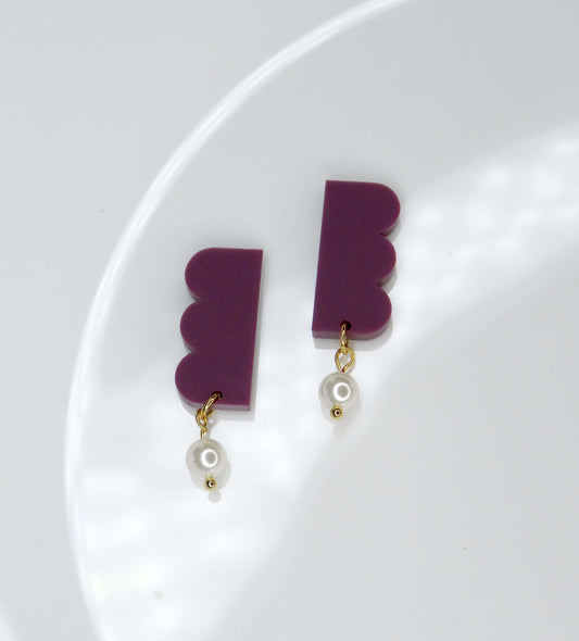 Plum Belle Acryl Ohrringe mit Edelstahlstecker