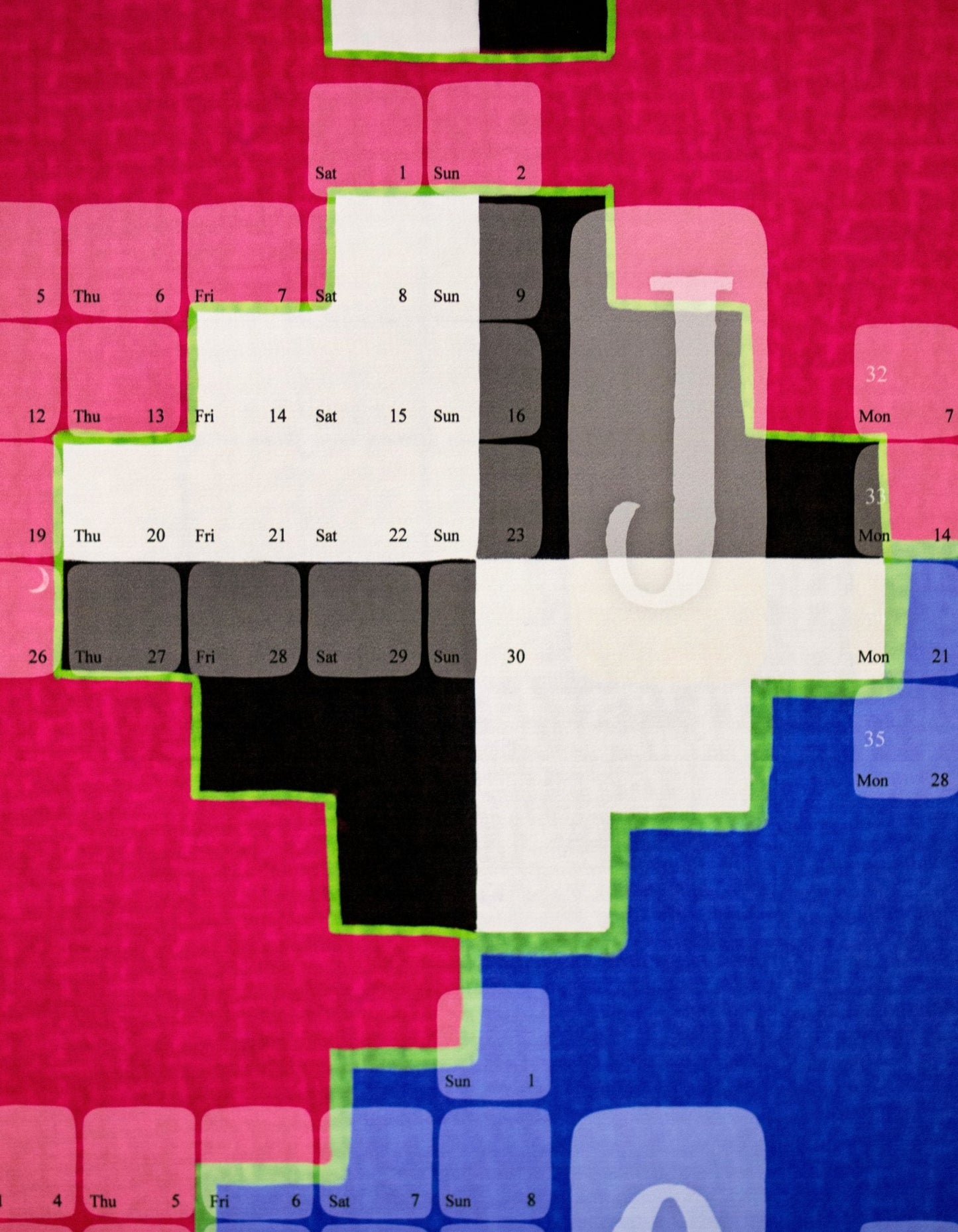 Veggdagatal // Mexíkó blátt bleikt