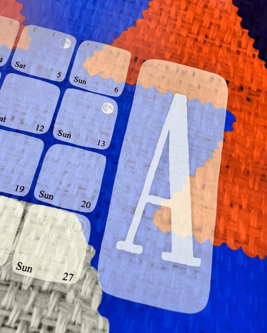 Veggdagatal Kilim Diamond appelsínugulur rauður