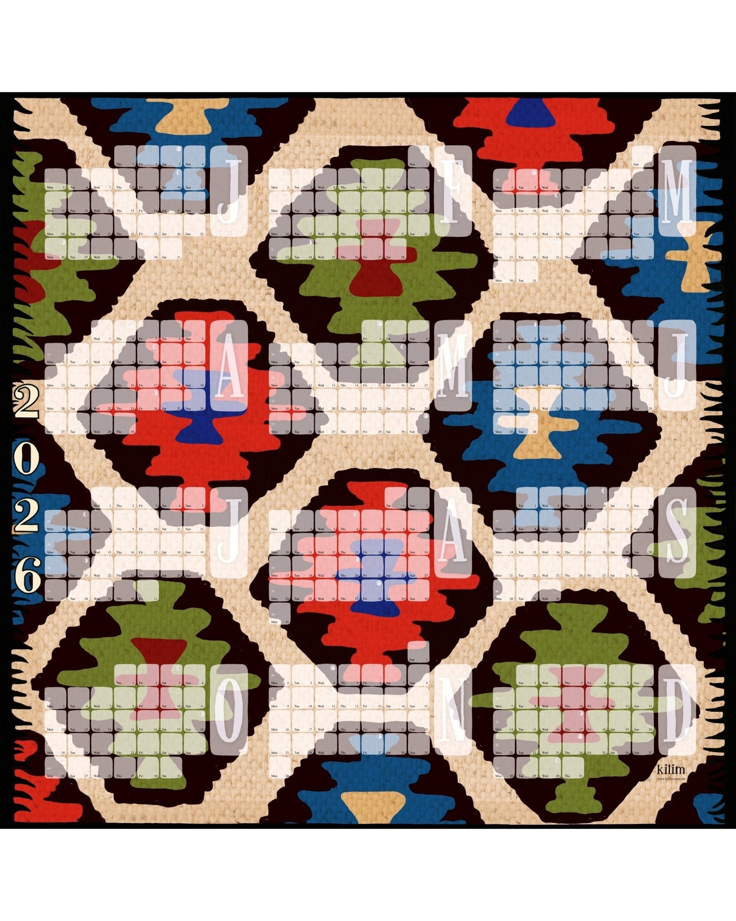 Veggdagatal // Kilim Leo krem