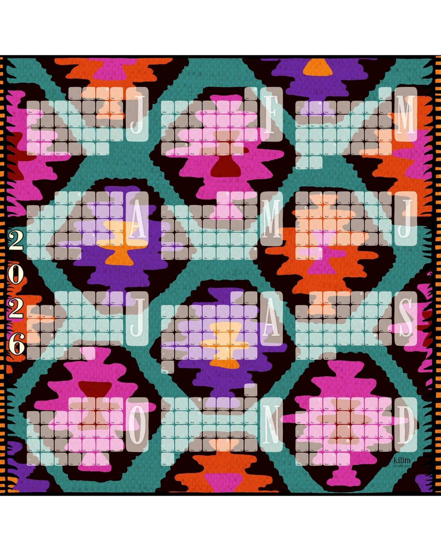 Veggdagatal // Kilim Leo myntu