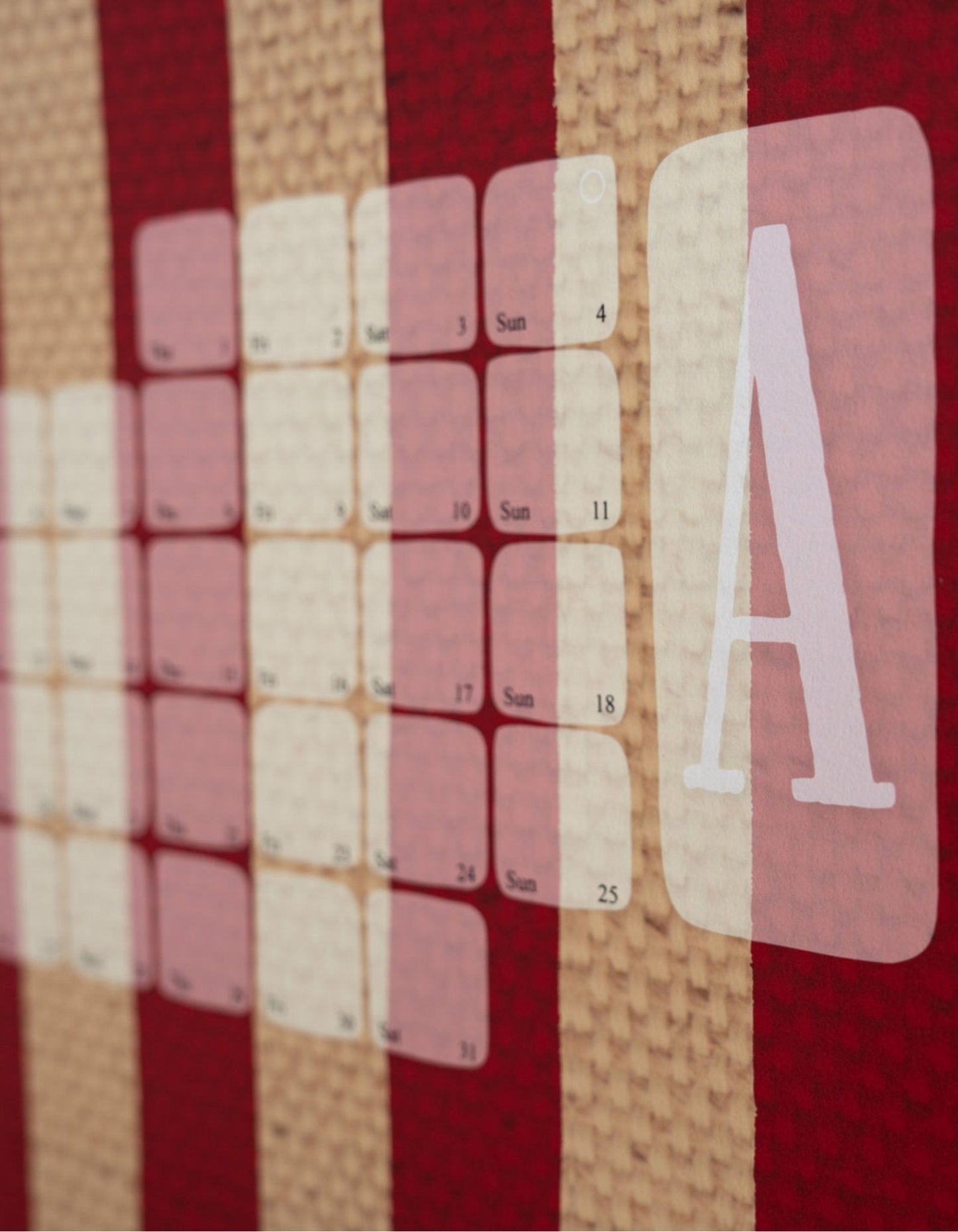 Veggdagatal // Kelim Stripe rjómarauður