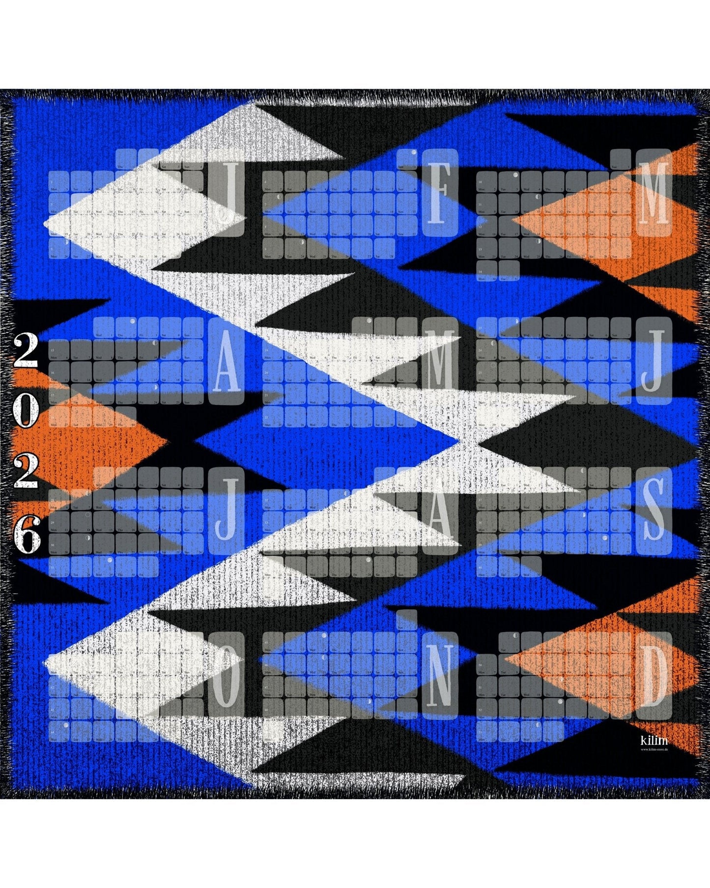 Veggdagatal // Kilim Tiger blár