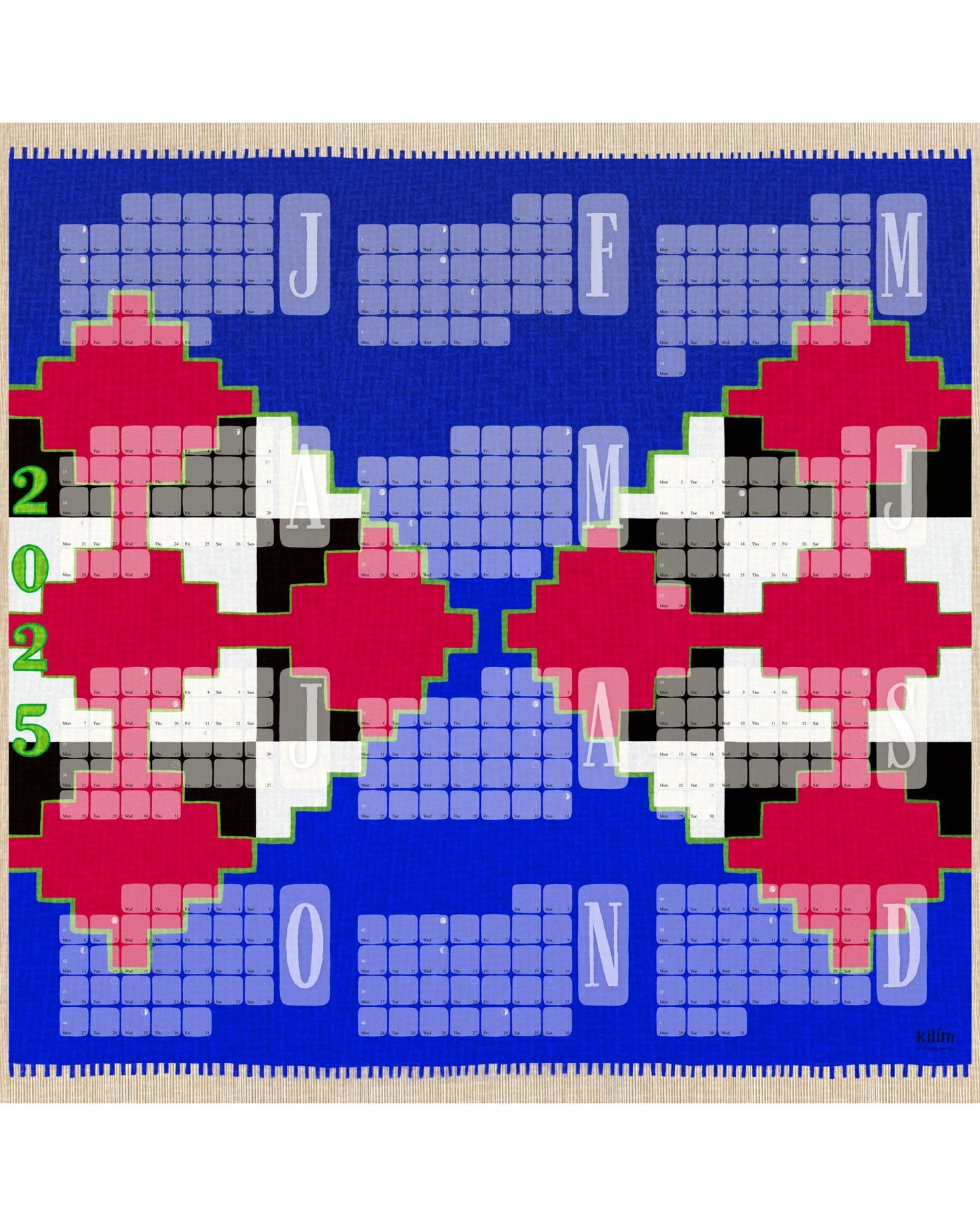 Veggdagatal // Mexíkó blátt bleikt