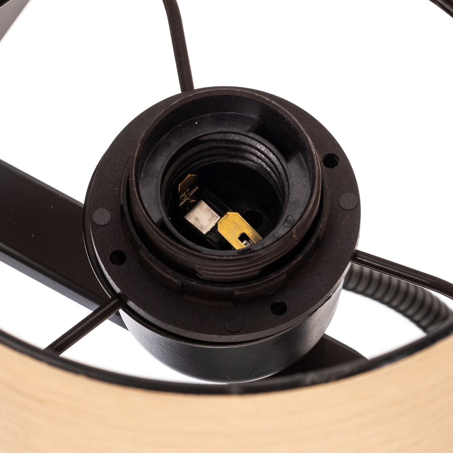 B-flokks Argon vegglampi Harry, kringlótt leslampa, svart/ljóst tré