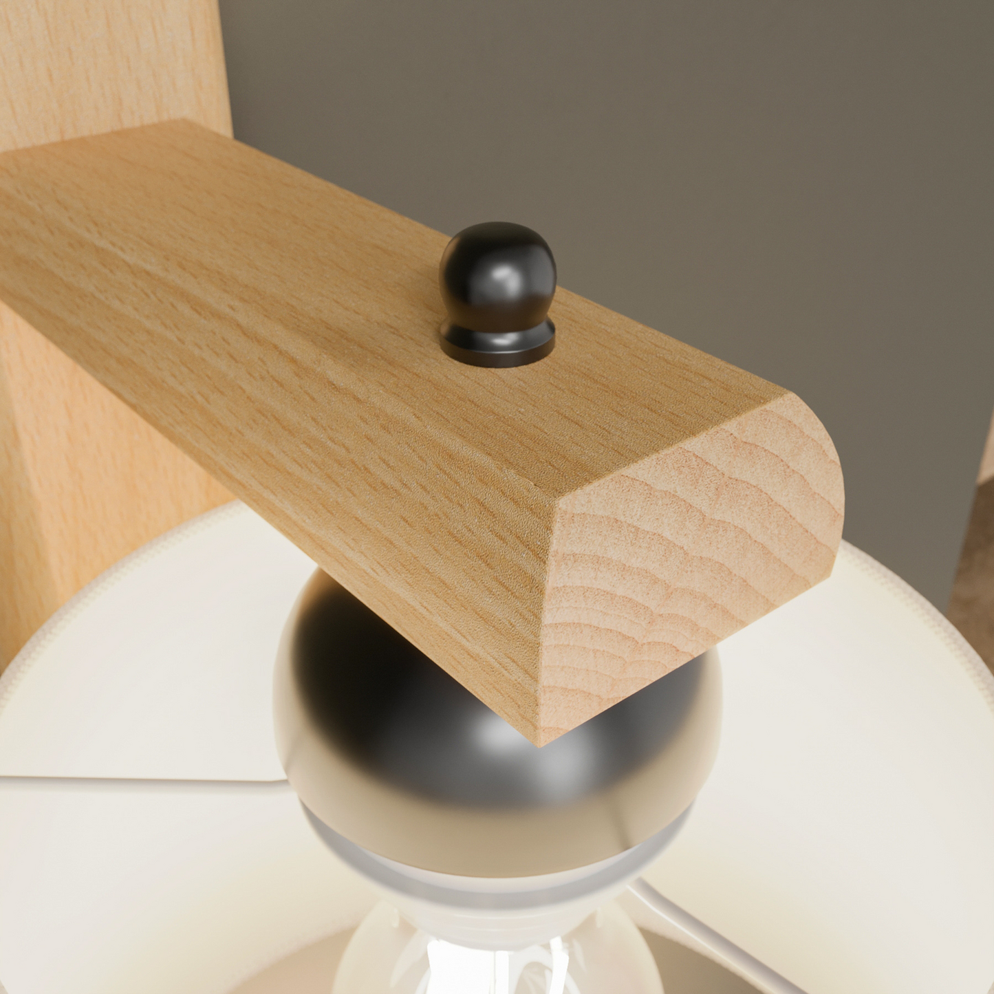 B-flokks Euluna vegglampi frá Sweden með viðarramma, úr grófu eik, vegglampi og ljósastæði