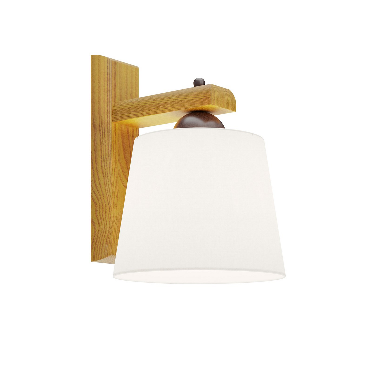B-flokks Euluna vegglampi frá Sweden með viðarramma, úr grófu eik, vegglampi og ljósastæði