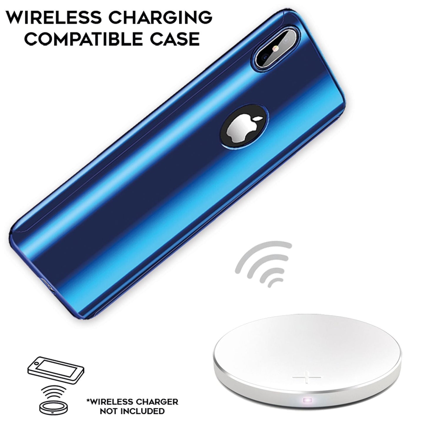 NALIA 360 Grad Handy Hülle für Apple iPhone XS Max, Full Cover & Schutzglas Case