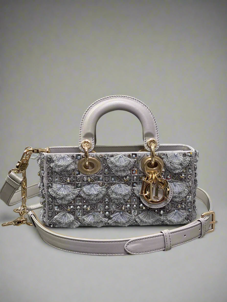Women high fashion leather handbag classic christian dior look with modern design