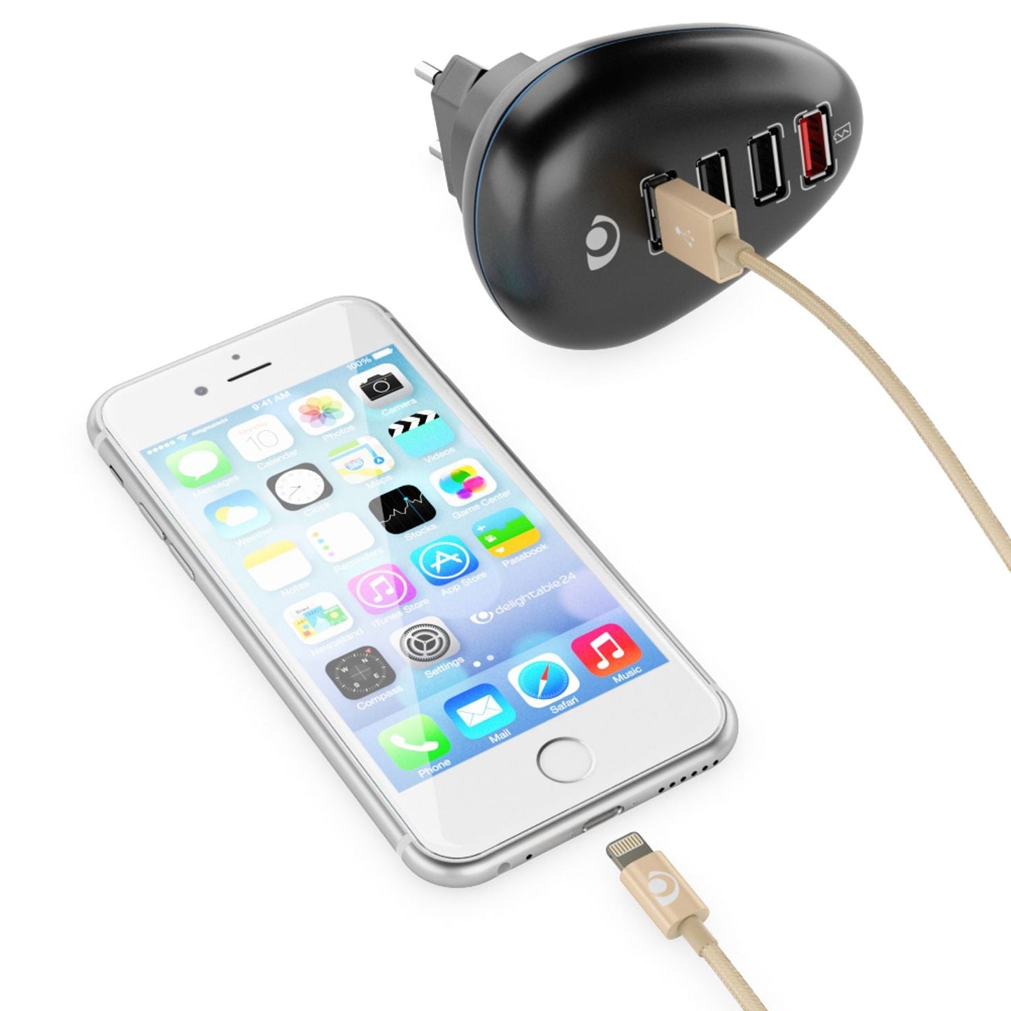 NALIA 2m USB Sync Data Cable for iPhone iPad iPod, Nylon Charging Cable Phone Cable