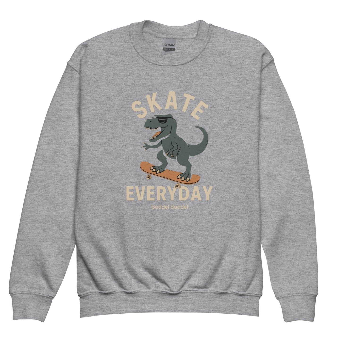Rundhals-Pullover Dino Style – Abenteuerlicher Look im Baddeldaddel Design!