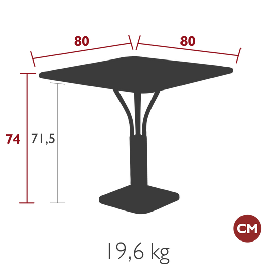 B-flokks Fermob Luxembourg borðstofuborð, garðborð, borðstofuborð. Sjá texta/mynd.